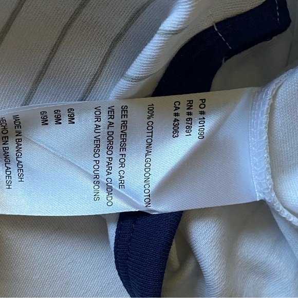 Boston Red Sox Outfit Size 6 9 Months Baseball One Piece snap MLB Pinstripe EUC - Picture 12 of 13